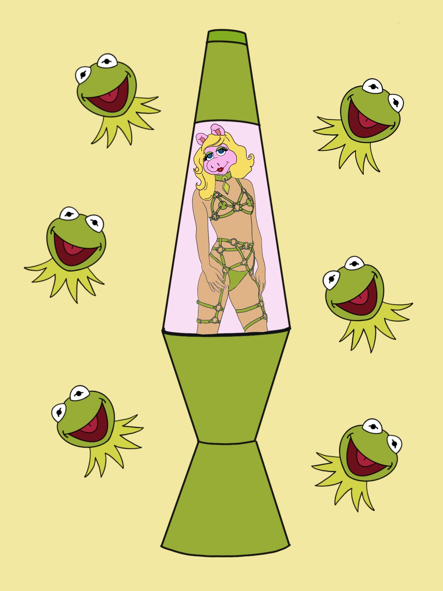 MISS PIGGY AND KERMIT LAVA LAMP