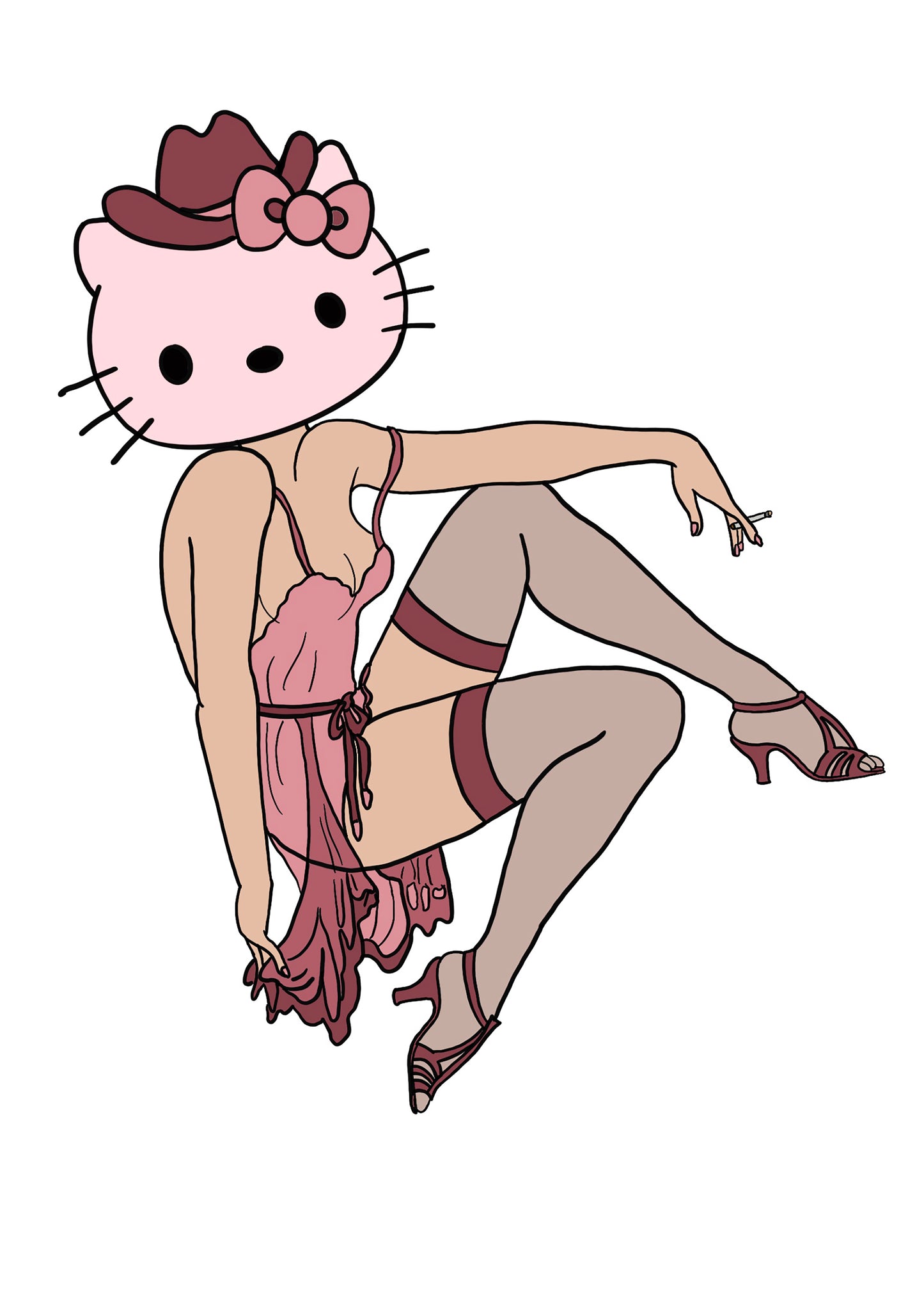 HELLO KITTY PINUP STYLE