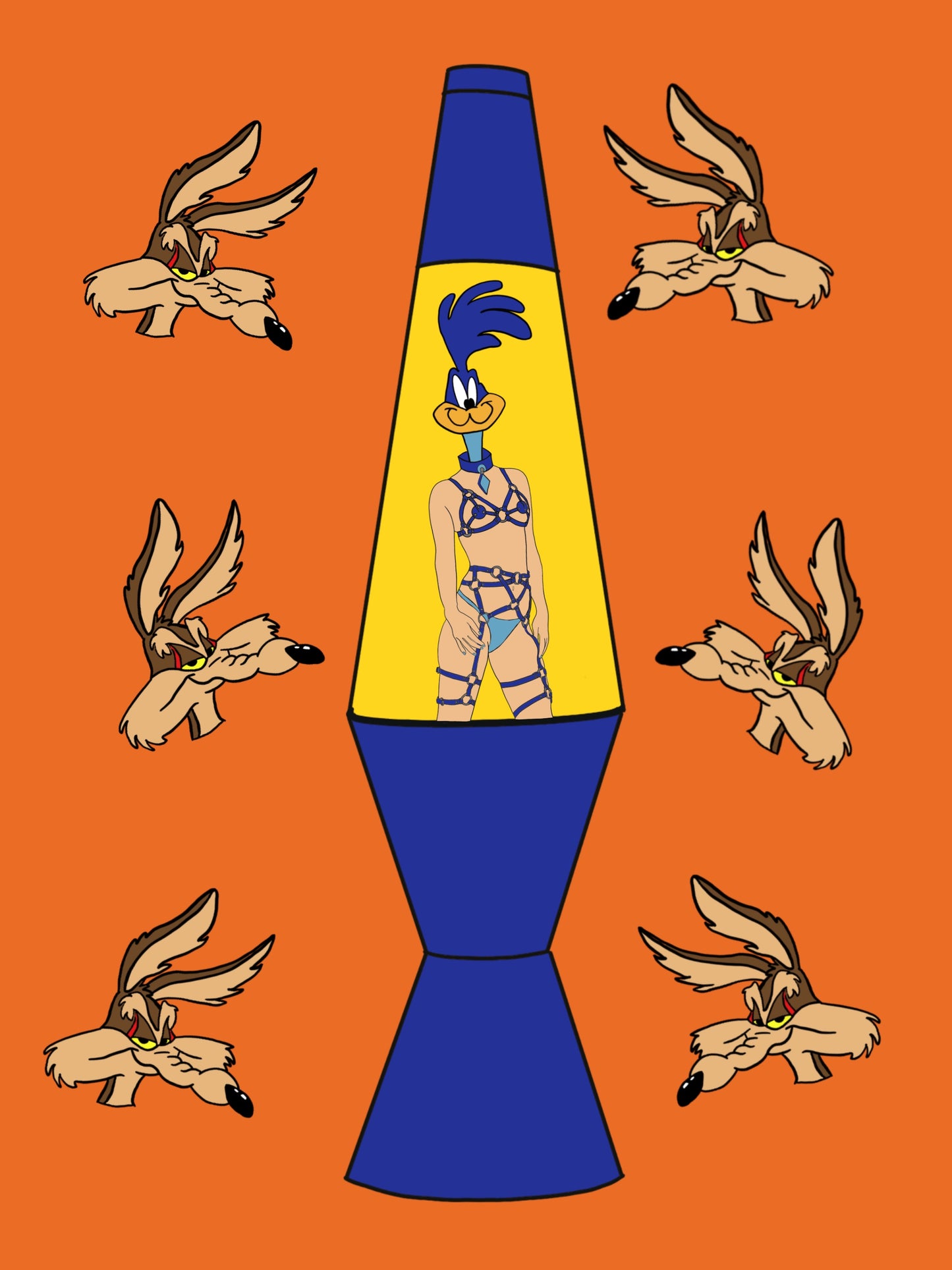 ROAD RUNNER AND WILE COYOTE LAVA LAMP