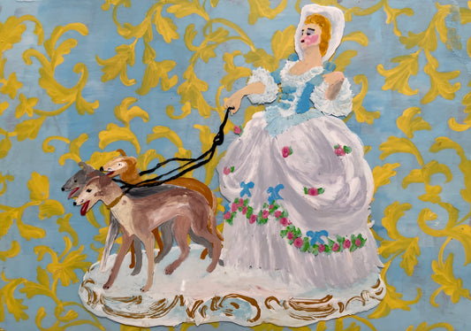 Lady with hounds