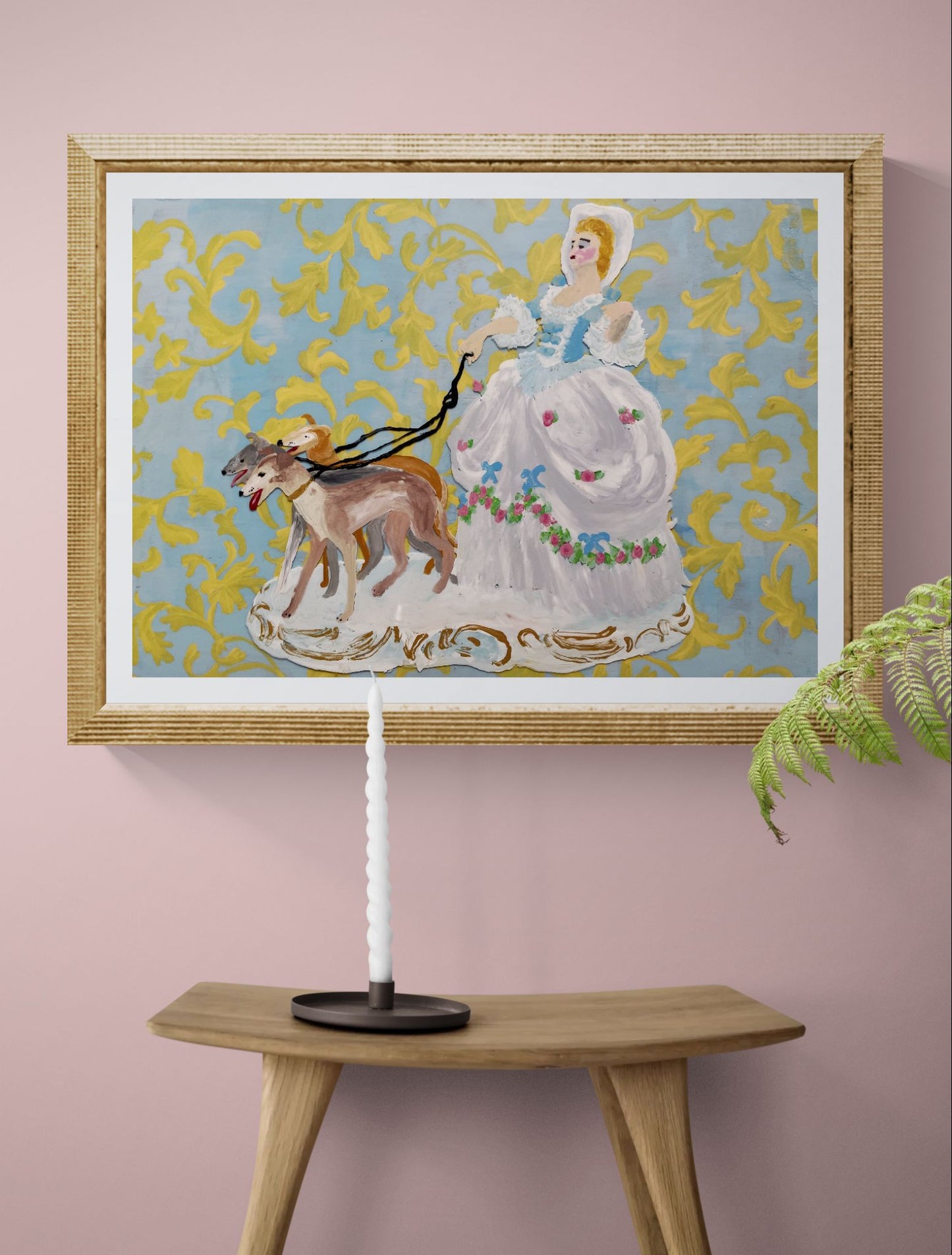 Lady with hounds